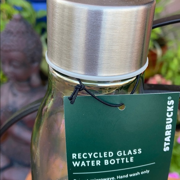 New Starbucks Recycled Glass Iridescent Water Bottle - Picture 4 of 15